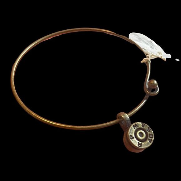 New Electro Plated Bronze Gold .40 Caliber S&W Magnum RP Bullet Bracelet - Picture 1 of 8
